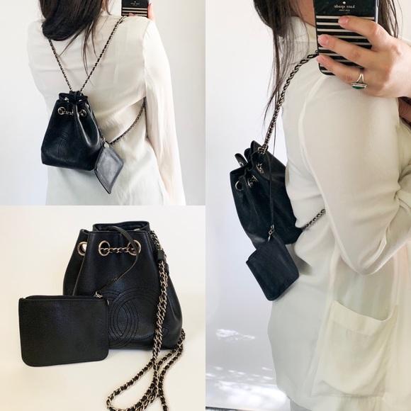 chanel small drawstring bag